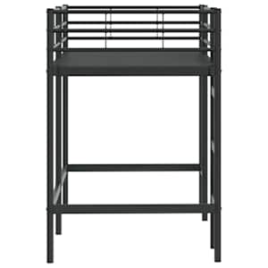 Dětský patrový postelový rám Černá 75 x 190 cm Ocel - obrázek 6