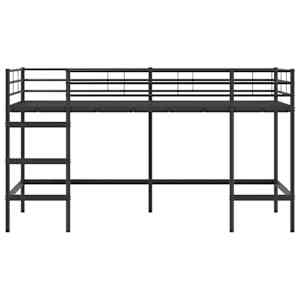 Dětský patrový postelový rám Černá 80 x 200 cm Ocel - obrázek 5