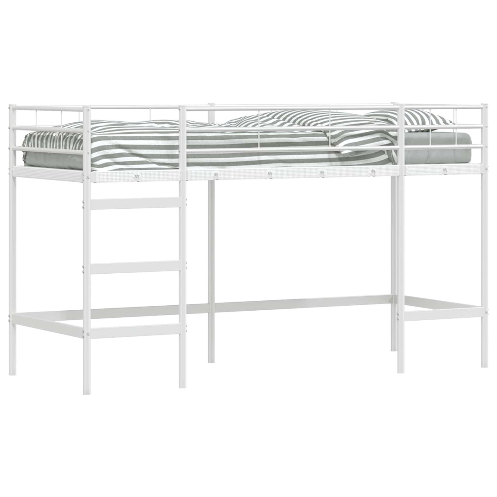 VidaXL Kids'loftbedframe Wit 99, 5 X 190 Cm Staal