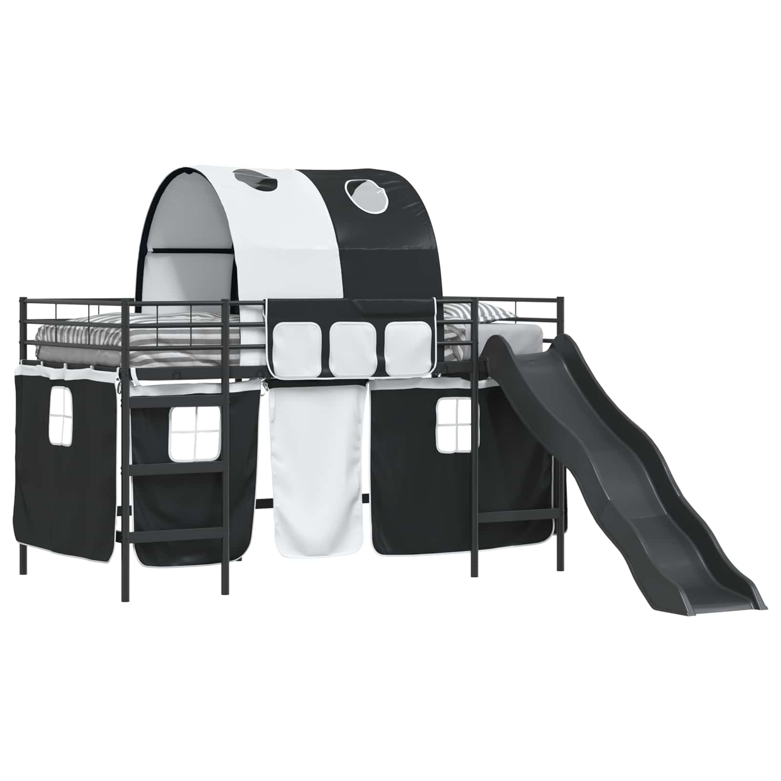 Thumbnail - vidaXL Kinder-Etagenbett Schwarz 79,5 x 200 cm Metall