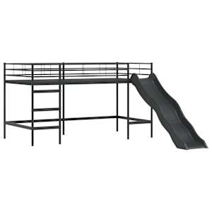Dětský patrový postelový rám Černá a modrá 99,5 x 200 cm Kov - obrázek 5