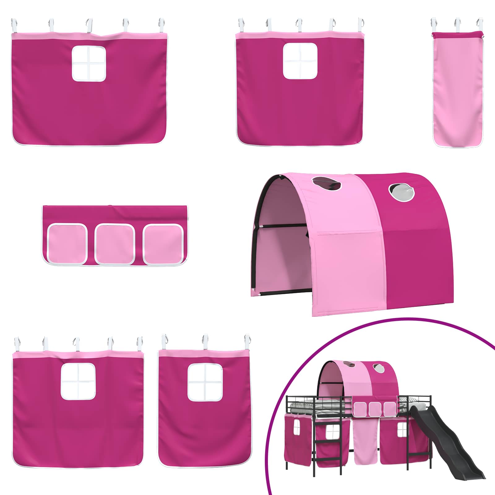 Zwart en Roze 107 x 201 cm | luizaXL | Dé meubelwinkel voor elk interieur Zwart en Roze 107 x 201 cm - Afbeelding 7