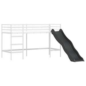 Dětský patrový postelový rám Bílá a modrá 99,5 x 190 cm Kov - obrázek 5