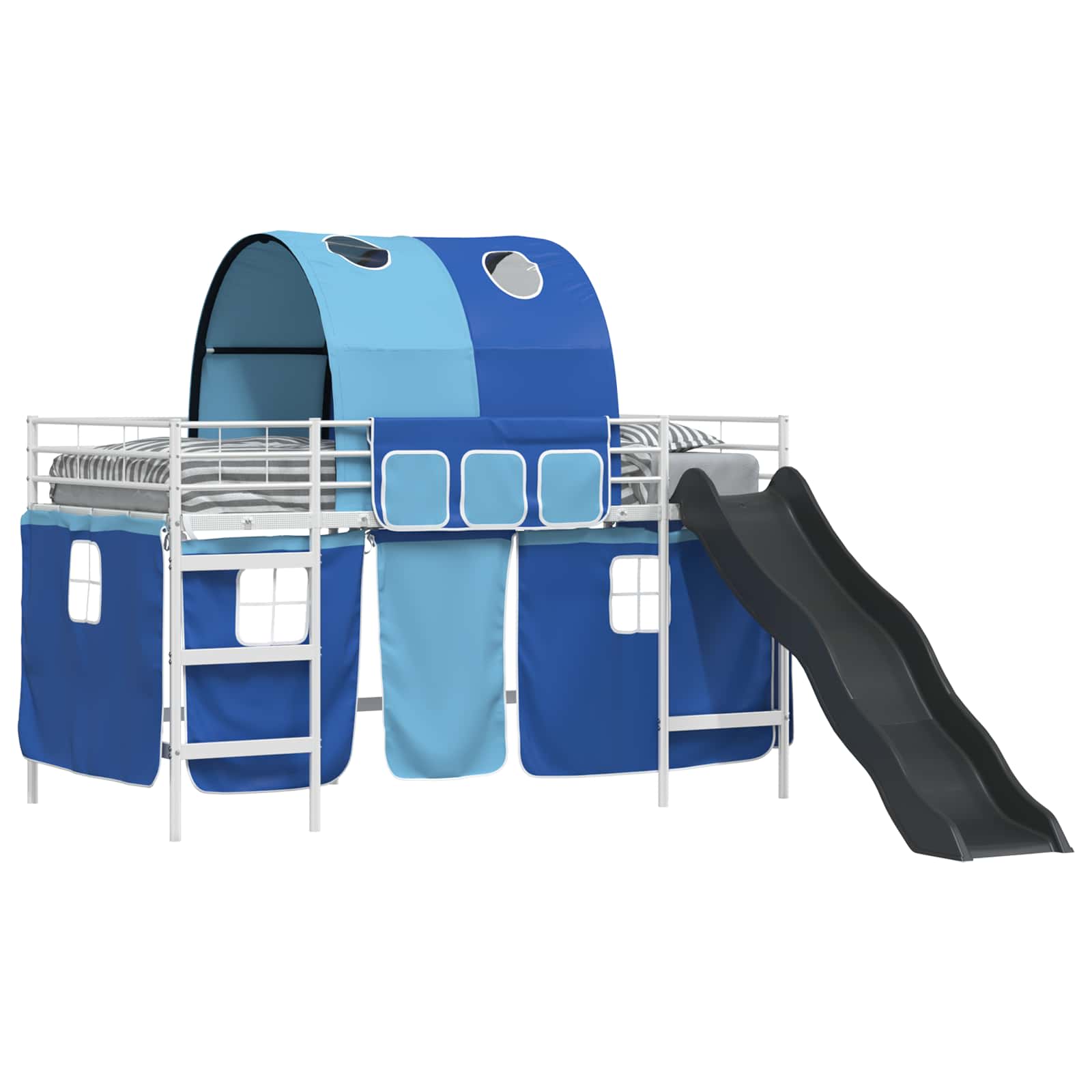 Thumbnail - vidaXL Kinder-Etagenbett Weiß und Blau 100 x 200 cm Metall