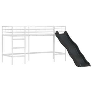 Dětský patrový postelový rám Bílá a modrá 90 x 190 cm Kov - obrázek 5