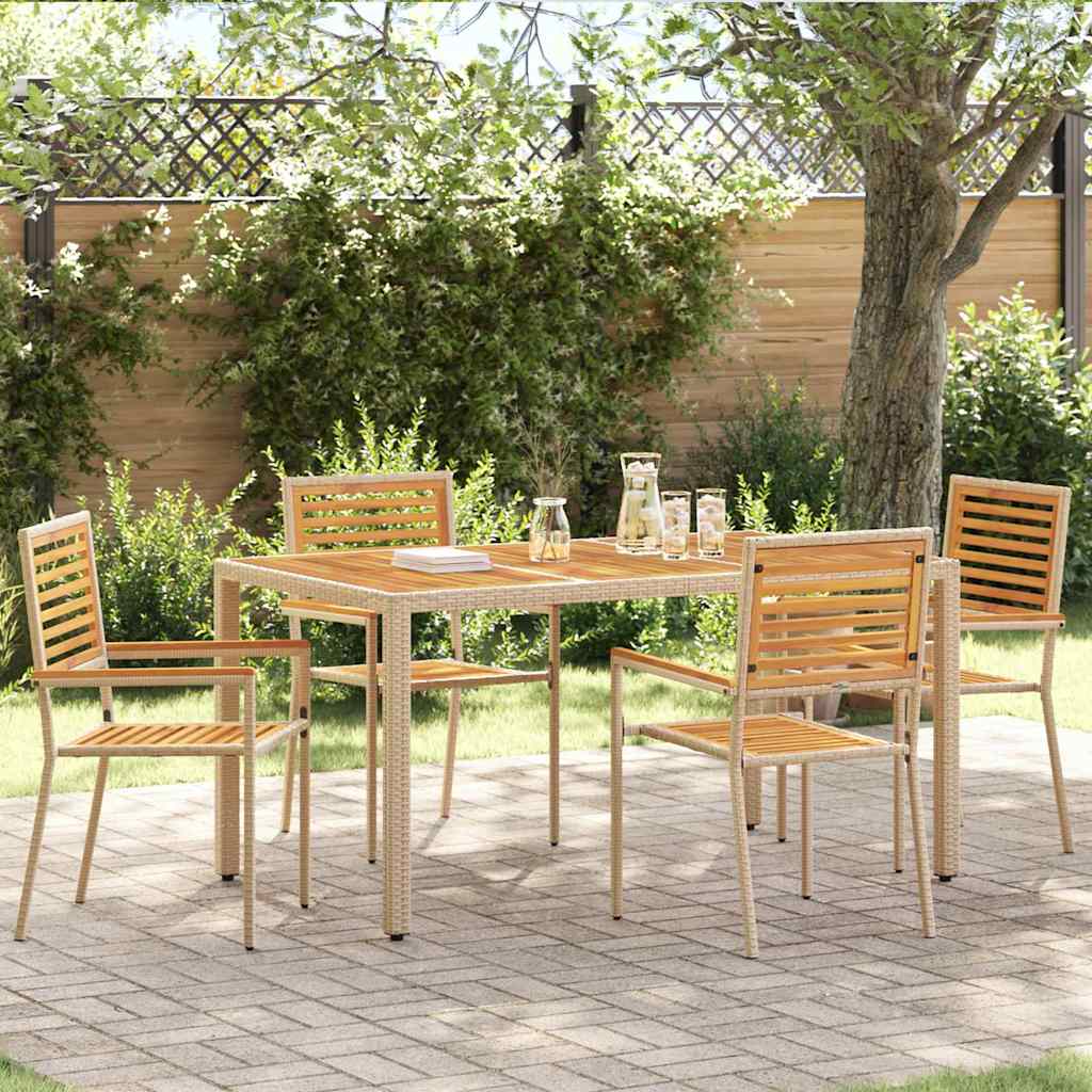 Outdoor столчета 4 pcs Слонова кост, Кафяв