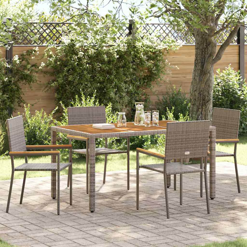 Outdoor столчета 4 pcs Сив, кафяв