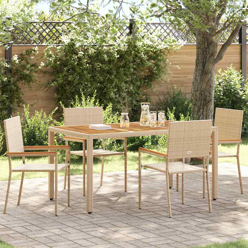 Outdoor столчета 4 pcs Светло кремаво, Кафяво
