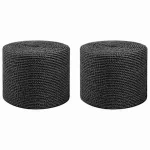 vidaXL Džuut k&ouml;is 2 tk 2 mm Must 100% Tossa džuut