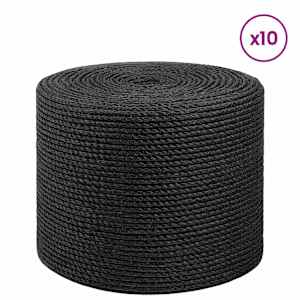 Jutové lano 10 pcs 2 Černá 100% jute Tossa - obrázek 2