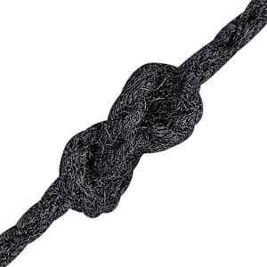 Jutové lano 4 mm Černá 100% jute Tossa - obrázek 4