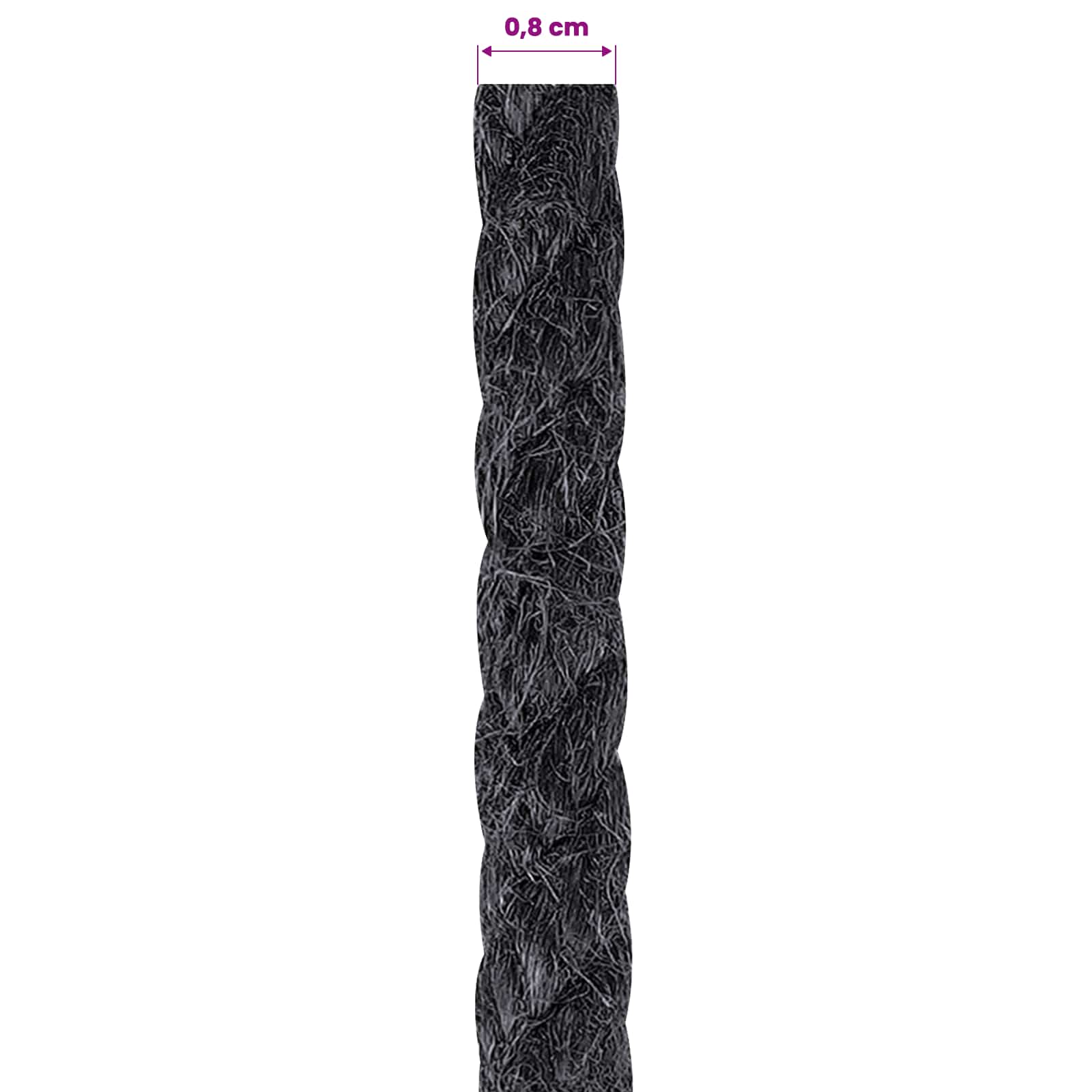 Vrv iz jute 8 Črna 100% Tossa jute - slika 5