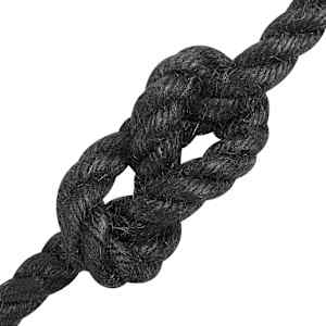 Jutové lano 10 mm Černá 100% jute Tossa - obrázek 4