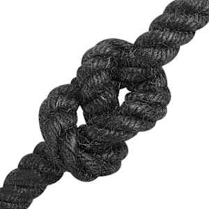 Jutové lano 14 mm Černá 100% jute Tossa - obrázek 4