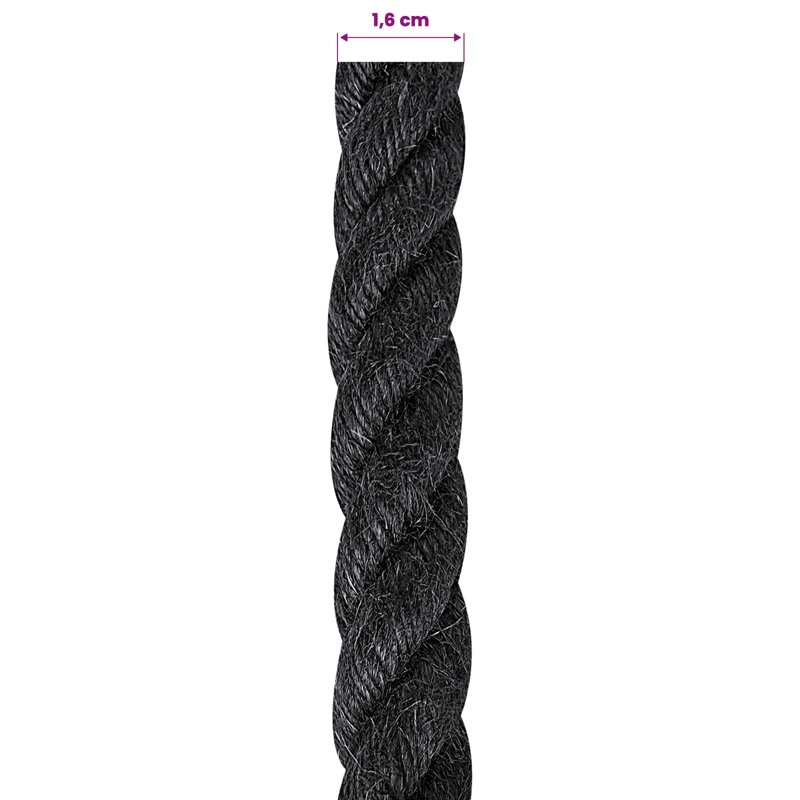 Vrv iz jute 16 Črna 100% Tossa jute - slika 5