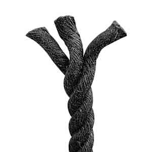 Jutové lano 20 mm Černá 100% jute Tossa - obrázek 5