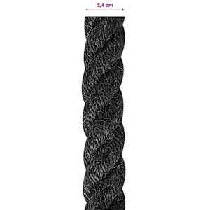 Jutové lano 240 mm 50 m Černá 100% jute Tossa - obrázek 6