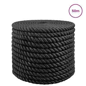 Jutové lano 240 mm 50 m Černá 100% jute Tossa - obrázek 3