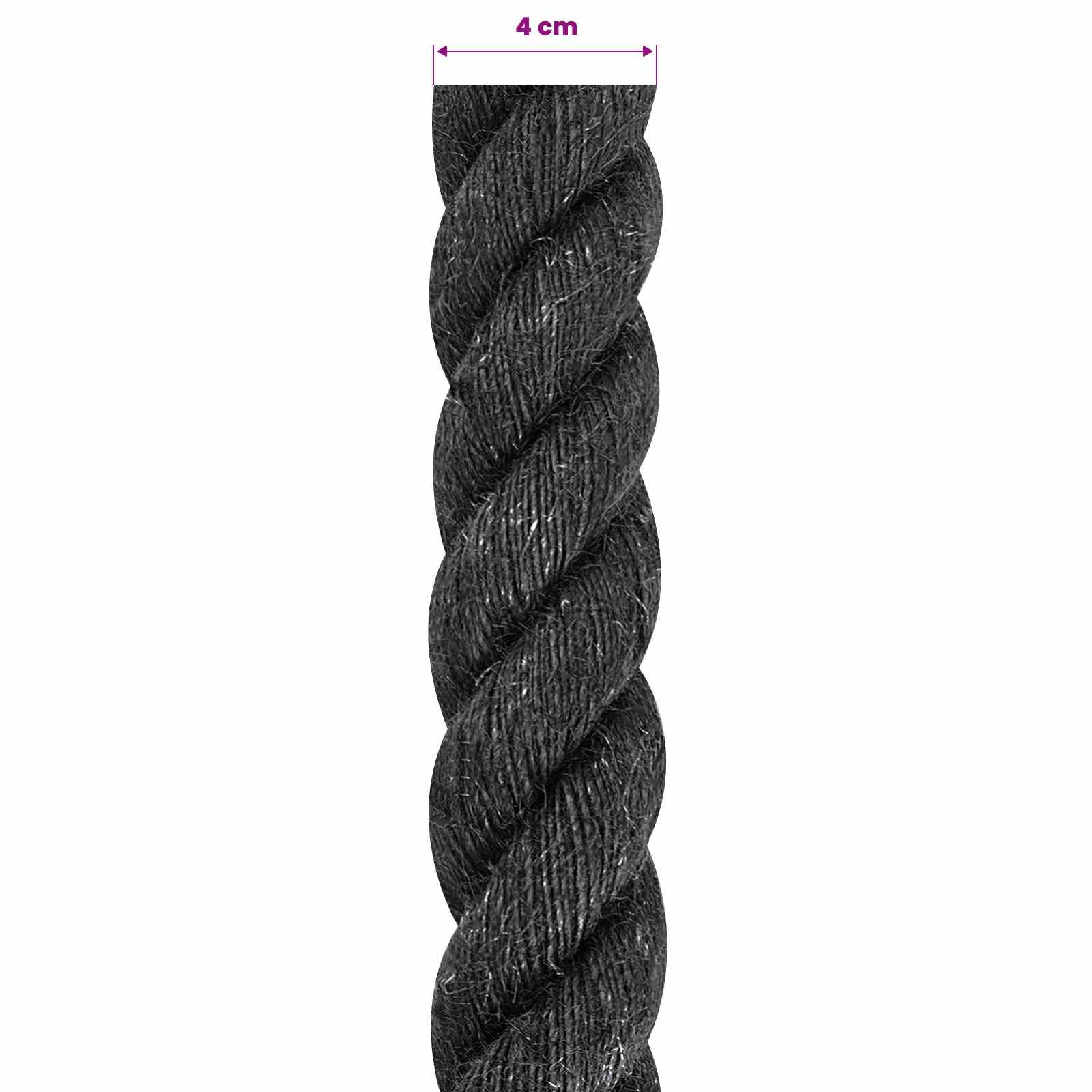 Vrv iz jute 40 Črna 100% Tossa jute - slika 5