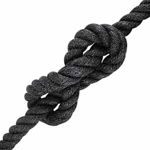 Jutové lano 400 mm 25 m Černá 100% jute Tossa - obrázek 3