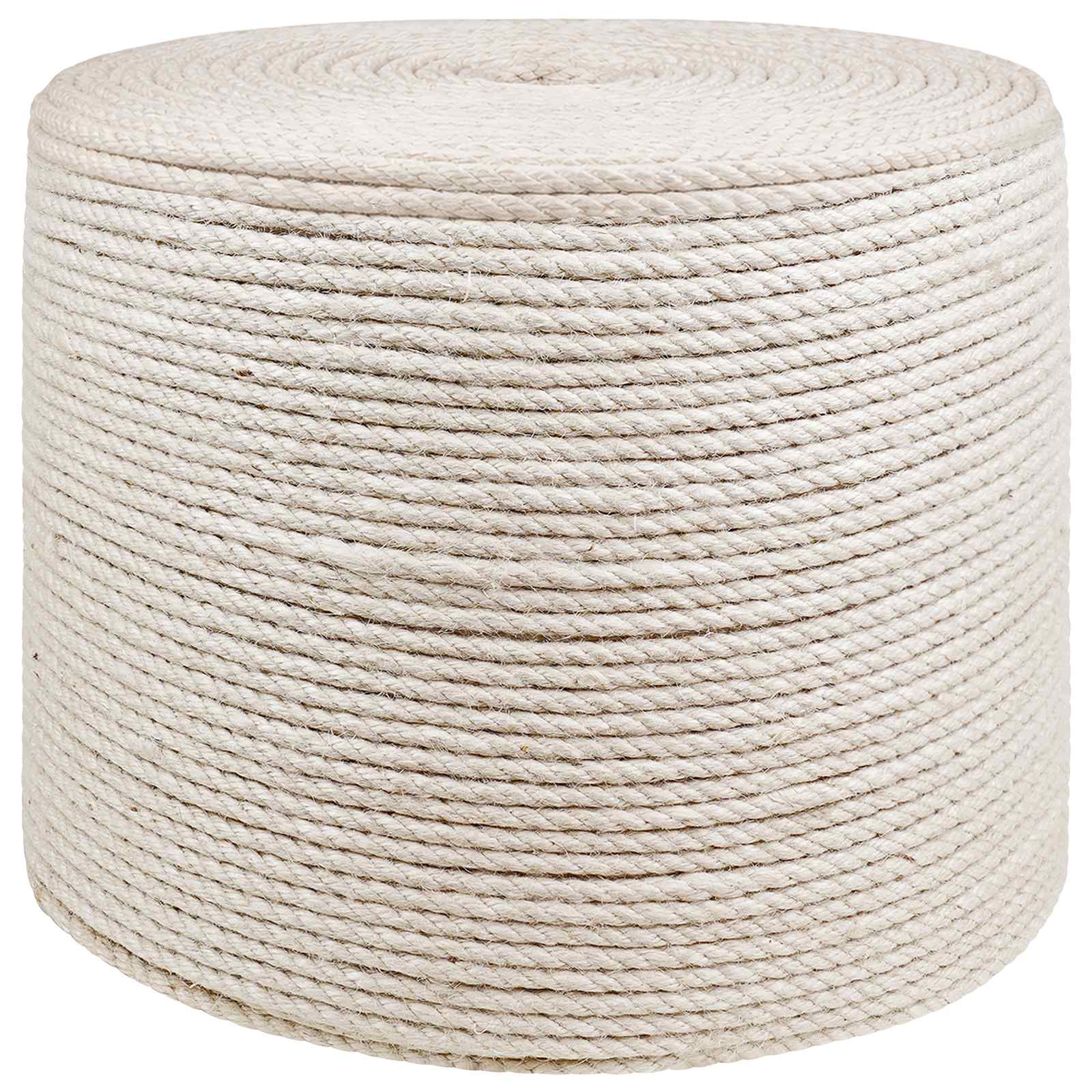 vidaXL Frânghie din iută 10 pcs 2 Alb 100% jute Tossa
