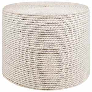 Jutové lano 40 mm 250 m Bílá 100% jute Tossa - obrázek 2