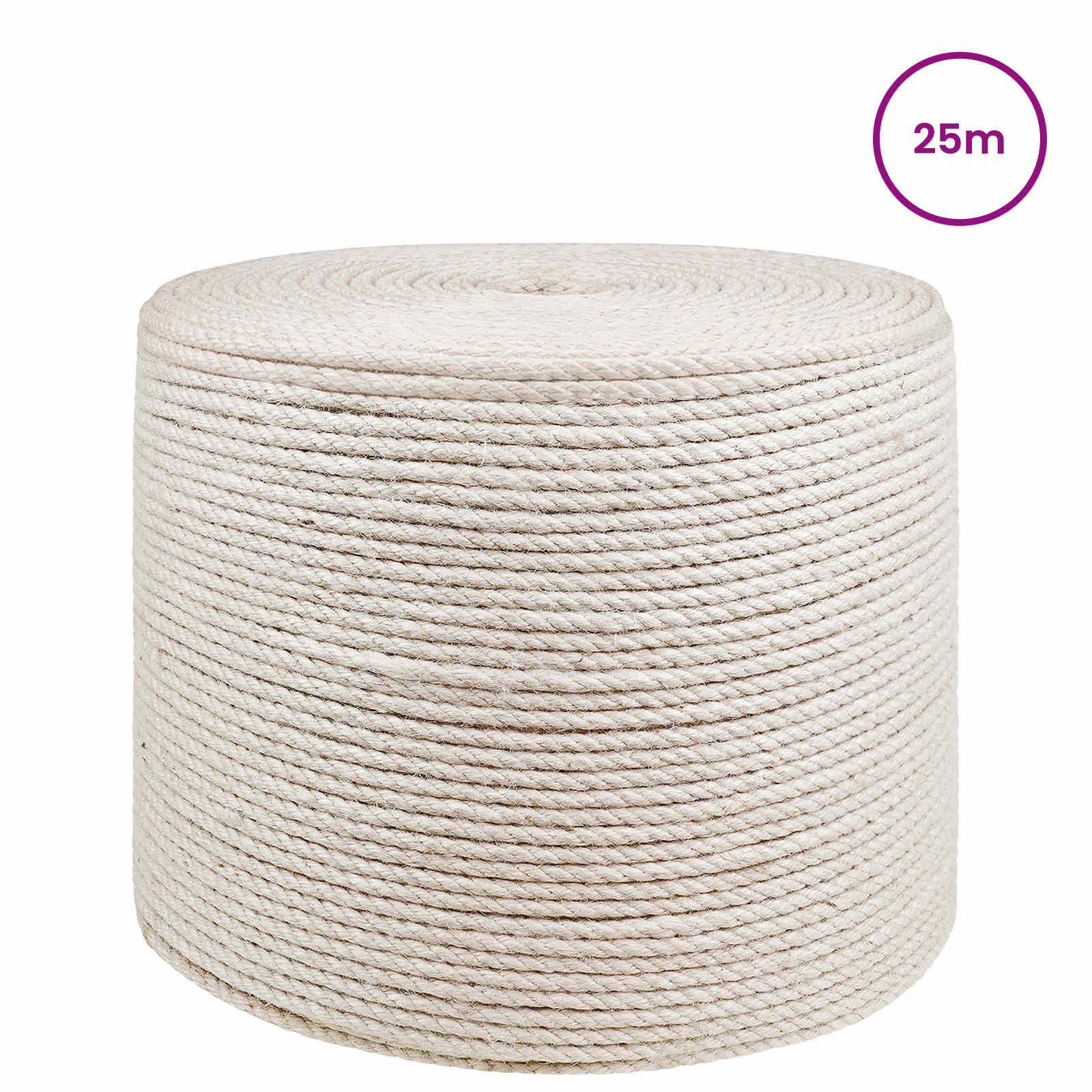 Vrv iz jute 6 Bela 100% Tossa jute - slika 2