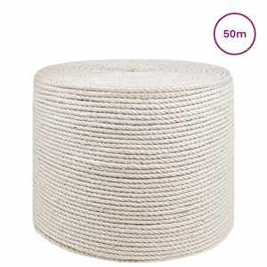 Jutové lano 6 mm Bílá 100% jute Tossa - obrázek 3