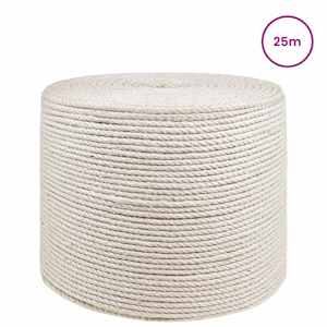 Jutové lano 8 mm Bílá 100% jute Tossa - obrázek 3