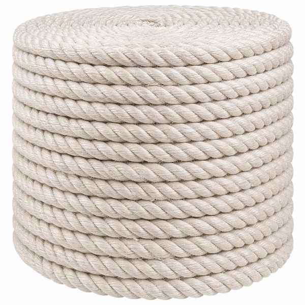 vidaXL Juut K&ouml;is 10 mm Valge 100% Tossa džuut