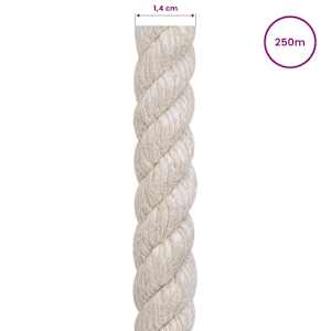 Jutové lano 14 mm Bílá 100% jute Tossa - obrázek 5