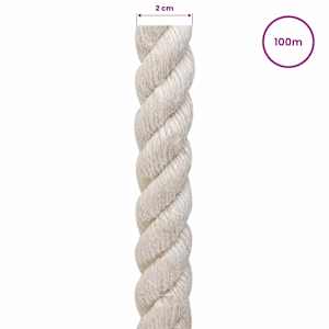 Jutové lano 20 mm Bílá 100% jute Tossa - obrázek 5