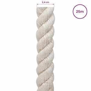 Jutové lano 24 mm Bílá 100% jute Tossa - obrázek 5