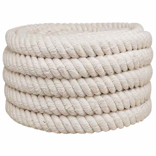 vidaXL Juut K&ouml;is 30 mm Valge 100% Tossa džuut