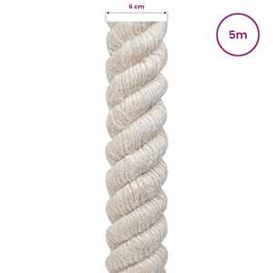 Jutové lano 600 mm 5 m Bílá 100% jute Tossa - obrázek 5