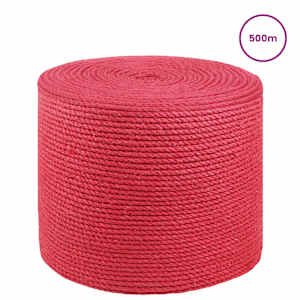 4 mm Červená 100% jute Tossa - obrázek 3