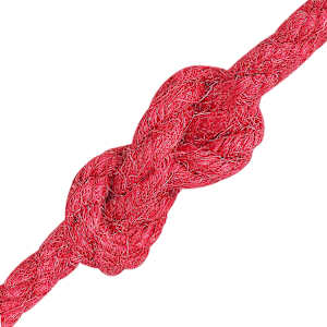 Jutové lano 8 mm Červená 100% jute Tossa - obrázek 4
