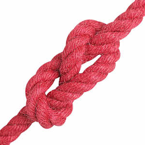 Jutové lano 10 mm Červená 100% jute Tossa - obrázek 4