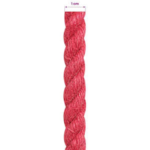 Jutové lano 10 mm Červená 100% jute Tossa - obrázek 6