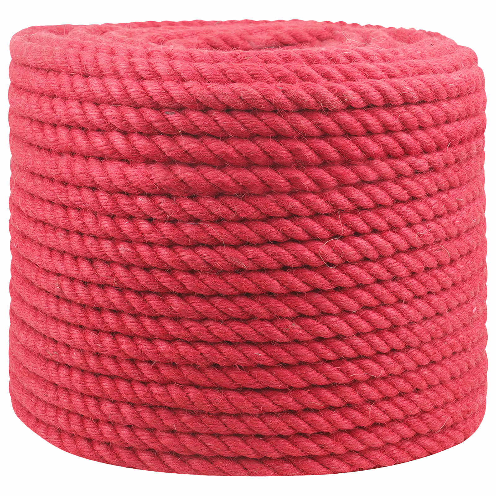 vidaXL Frânghie din Jute Roșu 100% jute Tossa