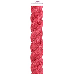 Jutové lano 12 mm Červená 100% jute Tossa - obrázek 6