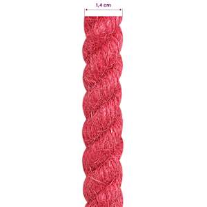 Jutové lano 14 mm Červená 100% jute Tossa - obrázek 6