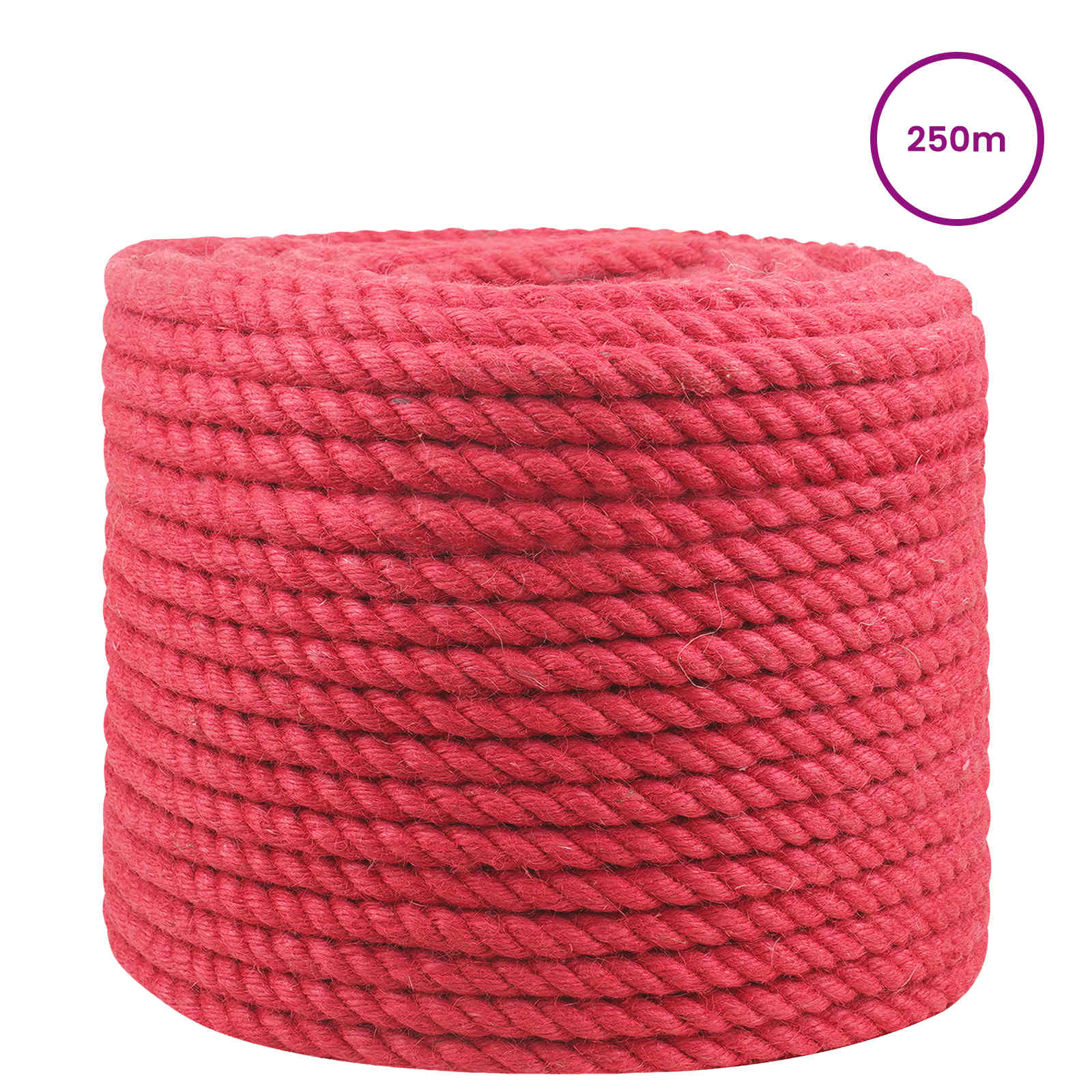 vidaXL - Jute - Touw - 14 - mm - Rood - 100% - Tossa - jute