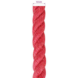 Jutové lano 16 mm Červená 100% jute Tossa - obrázek 6