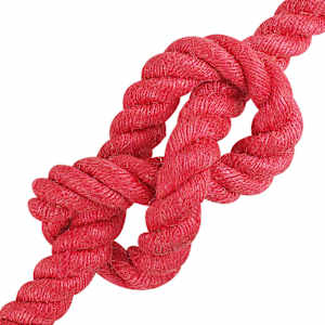 Jutové lano 16 mm Červená 100% jute Tossa - obrázek 4