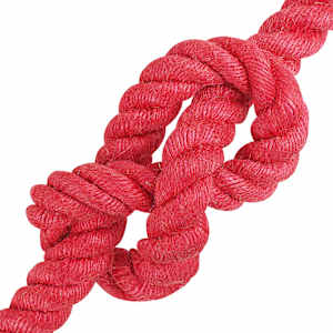 Jutové lano 20 mm Červená 100% jute Tossa - obrázek 4