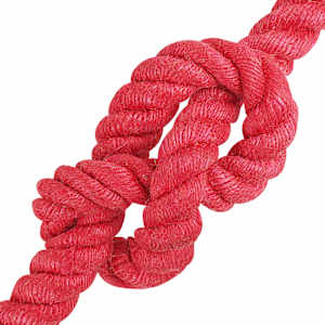Jutové lano 24 mm Červená 100% jute Tossa - obrázek 4