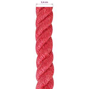 Jutové lano 24 mm Červená 100% jute Tossa - obrázek 6