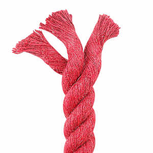 Jutové lano 40 mm Červená 100% jute Tossa - obrázek 5