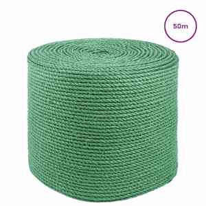 Jutové lano 6 mm Zelená 100% jute Tossa - obrázek 3